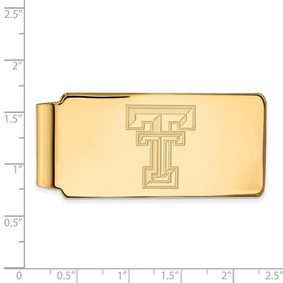 10k Yellow Gold Texas Tech U Money Clip - Picture 2 of 3